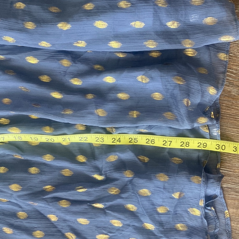 SHEIN | Gold and Blue Midi Skirt - Picture 3 of 5